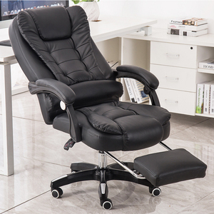 Chaise de bureau ergonomique en cuir PU, chaise de direction avec accoudoirs rembourrés rabattables, hauteur réglable, dossier haut, chaise de patron - Product Image 6