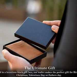 Custom Front Pocket <b>Wallet</b> Men Slim Purse <b>Rfid</b> Blocking Money Clip Microfiber Leather Man Slim <b>Wallets</b> - Product Image 6