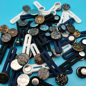 Quần jean eo nút kim loại mở rộng Khóa quần dây thắt lưng giãn nở tháo gỡ có thể thu vào có thể điều chỉnh miễn phí may huy hiệu nút - Product Image 5