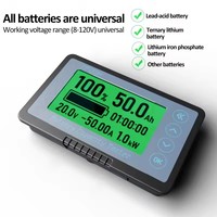 TF03K 80 ~ 120V Indicateur de batterie au plomb au Lithium 50A/100A/350A/500A Coulomb Compteur Compteur Vert LED Blacklight Moniteur de batterie