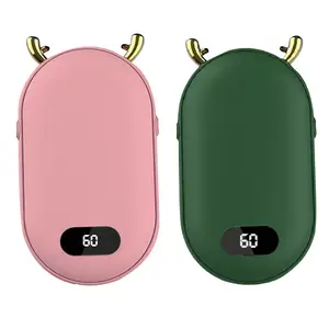 Großhandel Custom Logo tragbare USB wiederauf ladbare Hand wärmer Wieder verwendbare elektrische Hand wärmer mit Mobile Power Bank