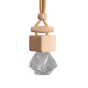 Personalizar lujo 8ml colgante coche difusor botella de perfume de vidrio con tapa de madera - Product Image 6