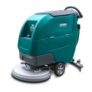 electric auto walk behind washing cleaning floor scrubber machine for school/hotel/workshop