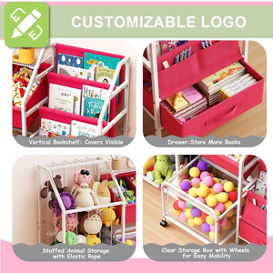 Trẻ em kệ sách và đồ chơi lưu trữ trẻ em kệ sách cho trẻ em phòng kệ sách với đồ chơi lưu trữ tổ chức - Product Image 4