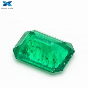 Esmeralda colombiana piedra precios sintético anillo de piedras preciosas Esmeralda claridad VVS <span class=keywords><strong>VVG</strong></span> color - Product Image 1