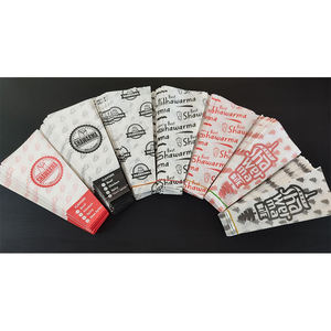 Logo personnalisé restaurant à emporter nourriture jetable grill tarte kraft shawarma enveloppes emballage à clapet à emporter papier shawarma <span class=keywords><strong>kit</strong></span> boîte - Product Image 5