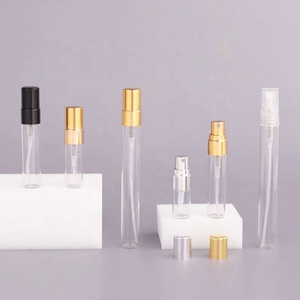 High Quality Thick Wall Glass Tube 2ml 3ml Test Pump Spray Vial 5ml 10ml <b>Perfume</b> Bottle With Gold Aluminum Lid - Product Image 2