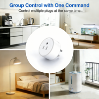 Prise intelligente 10A ETL FCC Tuya WiFi pour Alexa Google, contrôle par application, pas de hub requis, prise intelligente pour la maison