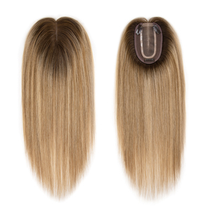 Topper de cheveux européens de haute qualité 3x5 pouces, mono lace, nœuds simples, brun naturel, dentelle suisse, cheveux russes, pour femmes blanches - Product Image 1