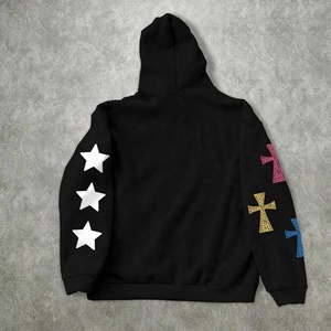 Novedad 2025, Sudadera con Capucha Extra Grande para Hombre, de Alta Calidad, con Bordado de Letras Personalizado, Estampado Gráfico, Corte Cuadrado - Product Image 2