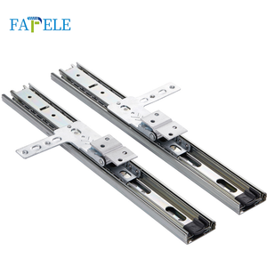 Rail de miroir arc-en-ciel épais à trois sections, <span class=keywords><strong>placard</strong></span> à traction, pliable et rotatif, corps complet, rail télescopique d'extraction, <span class=keywords><strong>guide</strong></span> silencieux, 1m - Product Image 2