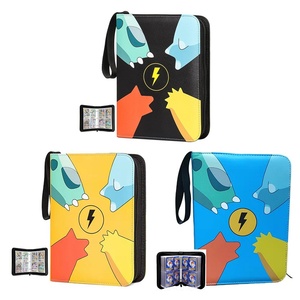 L'album de cartes <span class=keywords><strong>Pokémon</strong></span> personnalisé le plus vendu, classeur à fermeture éclair en PU avec 4 pochettes, 50 pages intérieures, rangement portable à feuilles mobiles - Product Image 2