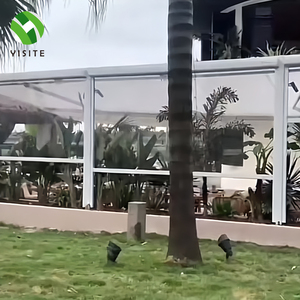 YST pvc <span class=keywords><strong>transparent</strong></span> motorisé extérieur patio étanche patio zip piste extérieur zip écran clair pvc <span class=keywords><strong>balcon</strong></span> restaurant stores - Product Image 2