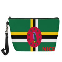 Pochette de maquillage personnalisée Montserrat, entièrement imprimée en UV, pour les vacances interurbaines, le rangement de cosmétiques à domicile, souvenir de la région des Caraïbes