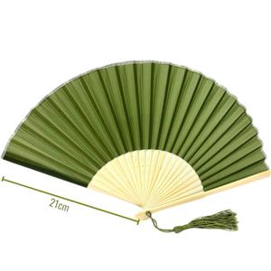 Fabric Handheld Folding <strong>Hand</strong> <strong>Fan</strong> With A Tassel For Women Girls Summer Party Event <strong>Favor</strong> Birthday <strong>Wedding</strong> Souvenir Gift - Product Image 2