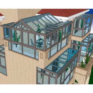 Алюминиевая треугольная крыша на заказ, алюминиевая веранда, Солнечная комната, раздвижное стекло, комната для продажи
