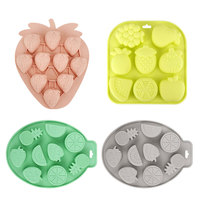 Moule en silicone sans BPA pour chocolat, 10 cavités, moule personnalisé en silicone pour glace à la fraise, plateau à glaçons