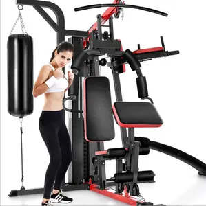 Equipamento fitness multifuncional, venda direta de fábrica, treinamento abrangente, estação de três pessoas, esportes internos