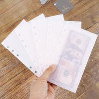Protectores de Hojas A6 para Carpeta de 6 Anillos, 10 Hojas, Plástico PP Transparente, Protectores de Páginas de 2 Bolsillos