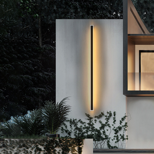 โคมไฟติดผนัง LED รุ่น DAWN Lighting IP65 กันน้ำ ดีไซน์ทันสมัย ฐานอะลูมิเนียม สำหรับภายนอกอาคาร รูปทรงยาว เหมาะสำหรับสวนและผนังภายนอก - Product Image 1