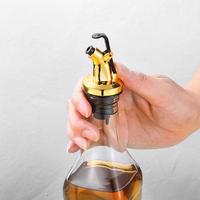 Verseur automatique anti-goutte pour bouteille de vin en métal, bouchon verseur rapide et verseur en acier inoxydable argenté pour spiritueux et huile d'olive