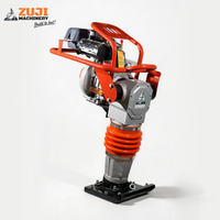 Pilonneuse vibrante ZUJI HCD125 essence/diesel/électrique 5,5 CV, compresseur de sol 220V/380V 125kg pour terrassement et routes