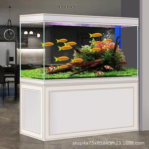 Nieuwe kleine luxe-stijl woonkamer bodemfilter ultra-heldere glazen viskom 450-1000L <span class=keywords><strong>aquarium</strong></span> met één-knops afvoer - Product Image 6