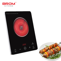 Dessus de table plaque chauffante portable soupe barbecue poêle 1 brûleur électrique infrarouge cuisinières à induction infrarouge cuiseur multifonction pot