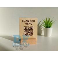 QR001 Placa Personalizada de Acrílico o Madera para Mesa con Código QR de Facebook, Letrero de Belleza, Letrero Comercial para Redes Sociales con Soporte