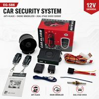 Système d'alarme de voiture universel 12V anti-hijack, anti-vol, avec immobilisateur moteur et capteur de choc double étage, contrôle de verrouillage centralisé