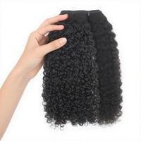KAMA Cheveux Brésiliens Remy non traités, double trame, pour boucles, 100% vierges, extension à double trame faite à la machine