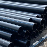 Tuyau minier PE100 HDPE DN450mm PN20, pipeline de boues haute pression, résistant à l'abrasion, tuyau pour résidus