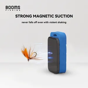 Mini Magnetic Eva Foam Fly vá câu cá ruồi lưu trữ tổ chức có thể thu vào huy hiệu Reel Keychain câu cá giải quyết bánh accesorios