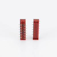 Connecteur Micro Match pour PCBa 12 broches 1.27mm 127mm Slot femelle Smt soudure décalée rouge Micromatch Amp 338069