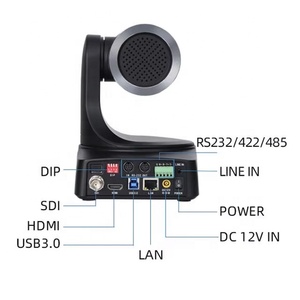 Caméra PTZ professionnelle pour diffusion en direct 4K 1080p 60fps, webcam SDI NDI POE, système de caméra de conférence optique 20X, caméra PTZ NDI - Product Image 3
