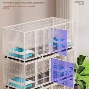 Gabbia per cani a doppio strato staccabile a tre strati a tre strati, adatta per l'allevamento di metalli ecologici - Product Image 3