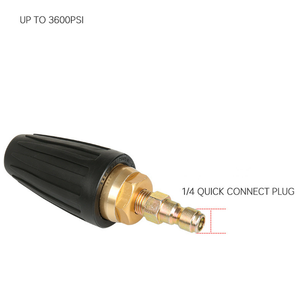 Buse rotative turbo haute pression 3000 PSI, raccord rapide 1/4 pouce, en laiton, pour le nettoyage des surfaces de voies d'accès de voitures - Product Image 3
