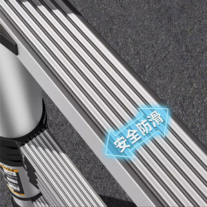 Dengyue Stainless Steel Telescopic <b>Ladder</b> Straight Type Safety Anti-Slip For Household And Engineering Use - Product Image 1