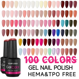 เจลทาเล็บคุณภาพสูง 100 สี ตัวอย่างฟรี โรงงานผลิตเจลยูวี รับผลิตแบรนด์ส่วนตัว (OEM) เจลสีแบบลอกออกได้เพื่อความงามของเล็บ - Product Image 1