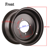Haute qualité 10 pouces avant arrière fer moyeu de roue pneus ATV Quad go kart jantes pièces 23x7.00-10/22x10-10