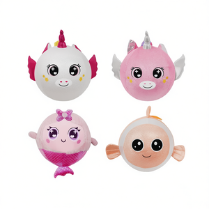 Funny Ball 4 Assorted Plush <b>Toys</b> 23cm Diameter Soft Stuffed <b>Animals</b> For Kids - Product Image 3