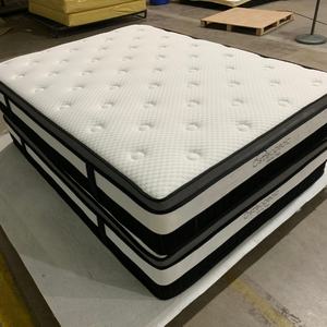Matelas King Size en Tissu Housse avec Ressorts Ensachés Hybride Mousse et Latex pour Chambre à Coucher - Product Image 2