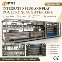Abattoir mobile conteneurisé CE pour volailles, ligne d'abattage de poulets, équipement d'abattage Plug & Play 1000BPH