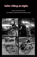 Fahrrad-Spezifisches Rücklicht - Bremssensor, Einfache Bedienung, 5 Modi, 500ml Li-Akku, 20LM, 500m Sichtweite, IPX64 PC