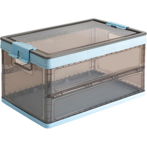Five-Door Foldable PP+ABS <b>Storage</b> <b>Box</b> Clear Plastic Wheels for Bathroom Bedding Travel-<b>Collapsible</b> Multifunctional <b>Storage</b> Bins - Product Image 1