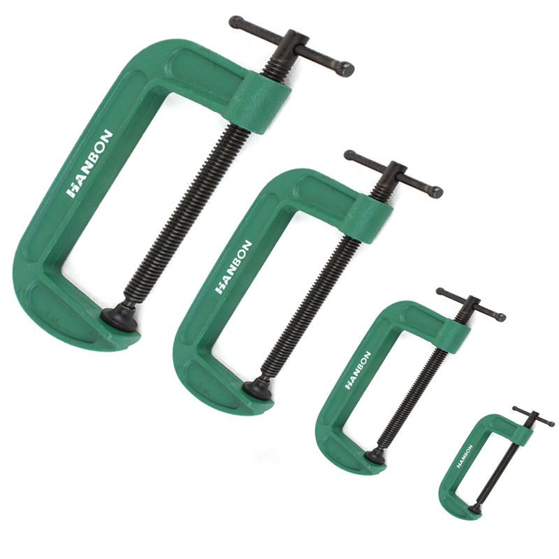 3-Way G-Type Woodworking Clamp – Aluminum Alloy, Adjustable Vise, 82mm Max Opening, Ergonomic Grip