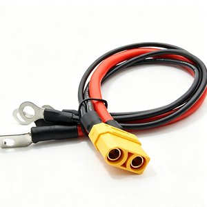 XT60 母头连接器至环形端子电源线，12AWG/10AWG/8AWG 硅胶线束，适用于遥控、太阳能、逆变器应用 - Product Image 1