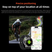 Bracelet intelligent sportif robuste OEM avec écran AMOLED de 1,43 pouces, étanche IP68, GPS intégré, montre connectée à étiquette privée pour les marques d'aventure
