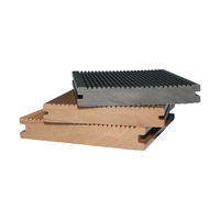 Planches de terrasse en WPC solides imperméables 150x25mm, résistantes à l'humidité, antidérapantes, avec textures en relief 3D pour villa et parc
