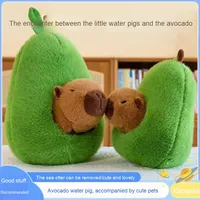 Vente en gros de peluche mignonne Capybara Avocado Capybara Doll Stuffed Animal Detachable Sleeping Pillow PP Cotton Mesh Easter